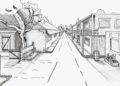Perspective Drawing Ideas of Village