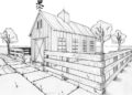 Perspective Drawing Ideas of Village House