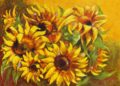 Sunflower Painting in Yellow