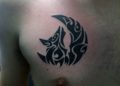 Wolf Tattoo Designs Tribal on Chest