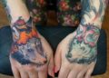 Wolf Tattoo Designs on Hand For Women
