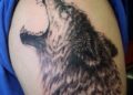 Wolf Tattoo Designs on Left Arm