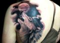 Wolf Tattoo Designs on Shoulder