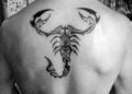 Cool Tribal Scorpion Tattoo For Men on Back