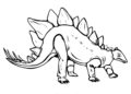 Dinosaurs Easy Coloring of Stegosaurus