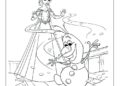 Frozen Coloring Pages Olaf and Elsa