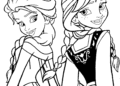 Frozen Coloring Pages Princess Elsa and Anna