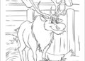 Frozen Coloring Pages of Deer