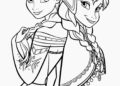Frozen Coloring Pages of Elsa Anna