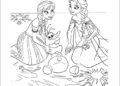 Frozen Coloring Pages of Elsa Anna Olaf
