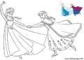 Frozen Coloring Pages of Elsa and Anna