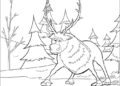 Frozen Coloring Pages of Sven Ice