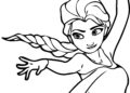 Frozen Easy Coloring Pages of Elsa