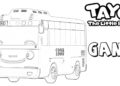 Gani Coloring Pages of Tayo The Little Bus Series