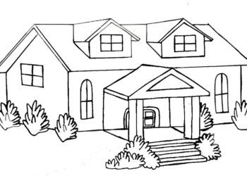House Coloring Pages For Children - Visual Arts Ideas