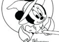 Mickey Mouse Coloring Pages As A Witch