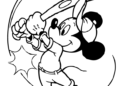 Mickey Mouse Coloring Pages Playing Baseball