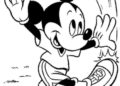 Mickey Mouse Coloring Pages Playing Football
