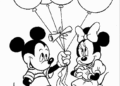 Mickey Mouse Coloring Pages and Minnie Mouse Play Balloon