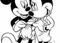 Mickey Mouse Coloring Pages and Minnie Mouse Romantic Couple