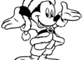 Mickey Mouse Coloring Pages in Christmas Day
