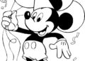 Mickey Mouse Coloring Pages on Christmas