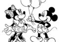 Mickey Mouse Coloring Pages with Minnie Mouse