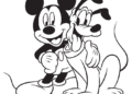 Mickey Mouse Coloring Pages with Pluto