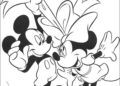 Mickey Mouse and Minnie Mouse Dancing Coloring Pages