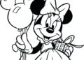 Minnie Mouse Coloring Pages Balloon