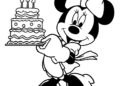 Minnie Mouse Coloring Pages Birthday