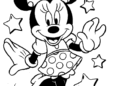 Minnie Mouse Coloring Pages Happy