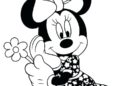 Minnie Mouse Coloring Pages with Unique Dress