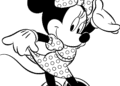 Minnie Mouse Dancing Coloring Pages