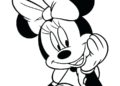 Minnie Mouse Easy Coloring Pages For Kid