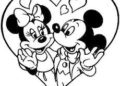Minnie Mouse and Mickey Mouse Love Coloring Pages