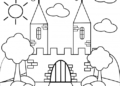 Preschool Coloring Pages of Castle