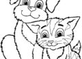 Preschool Coloring Pages of Cat