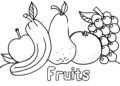 Preschool Coloring Pages of Fruits Image