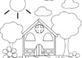Preschool Coloring Pages of House
