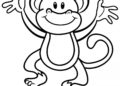 Preschool Coloring Pages of Monkey