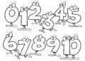 Preschool Coloring Pages of Number