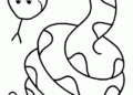 Preschool Coloring Pages of Snake