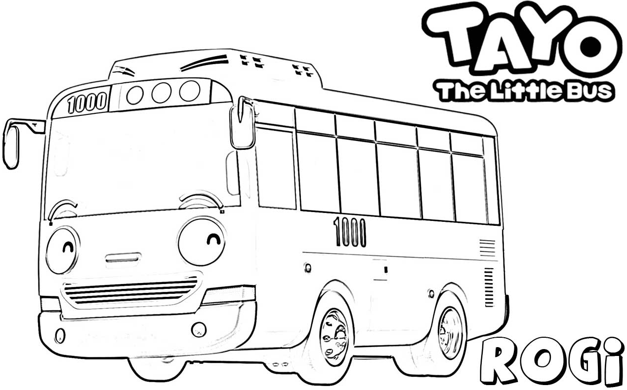  Tayo  The Little Bus Coloring Pages Visual Arts Ideas