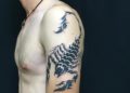 Tribal Scorpion Tattoo Design For Men on Upper Arm