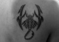Tribal Scorpion Tattoo For Men on Back