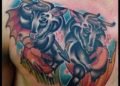 Amazing Taurus Tattoo For Men on Chest