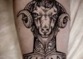 Aries Tattoo Design For Men on Hand