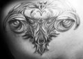 Aries Tattoo Design For Men on Shoulder