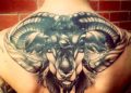 Aries Tattoo For Men on Back
